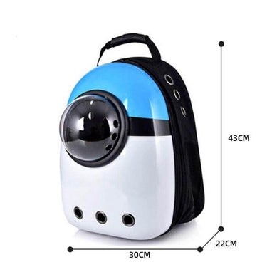 Space Capsule Traveling Backpack Pet Carriers & Crates KittyNook Blue and White